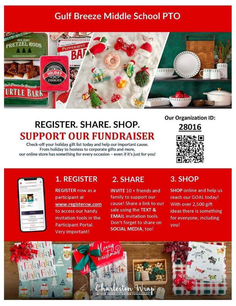 Charleston Wrap GBMS PTO Fundraiser