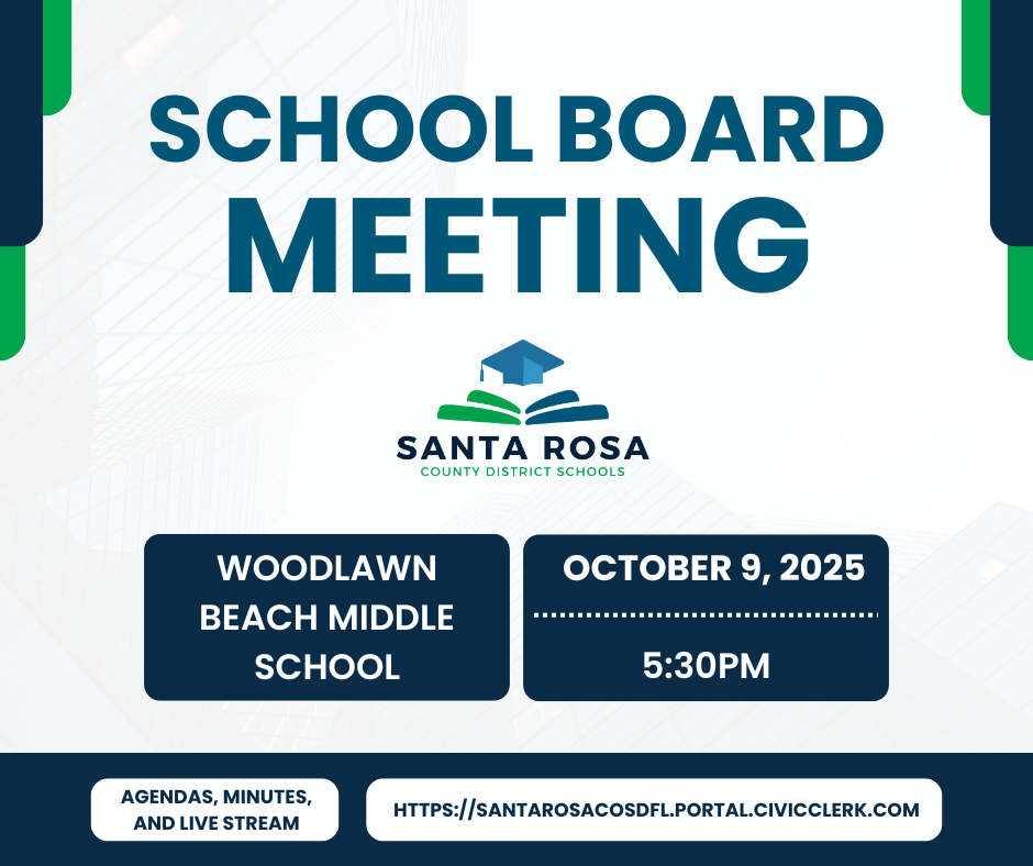 school board meeting october 9th at woodlawn beach elementary 5:30