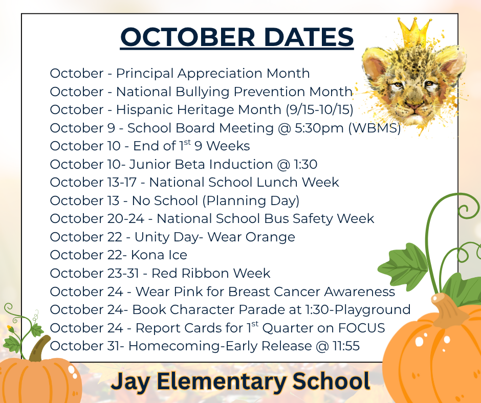 October important dates