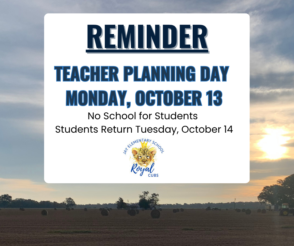 teacher planning day monday october 13th