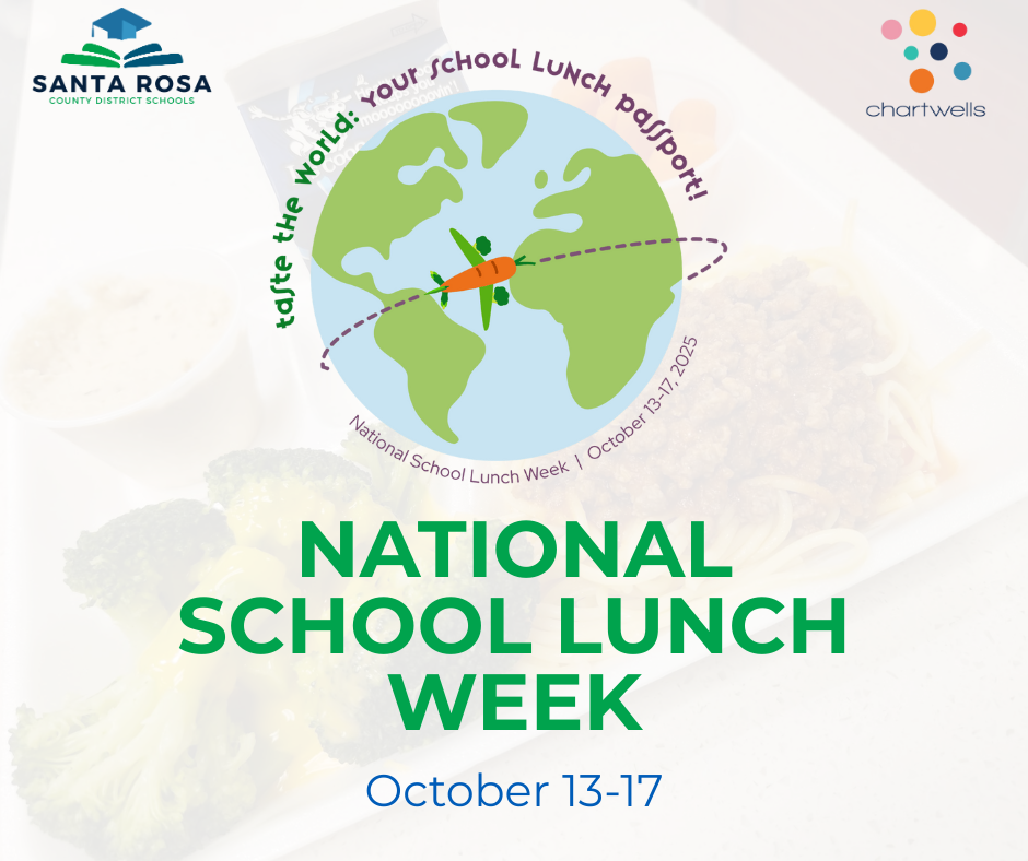 It's National School Lunch Week!  Check out what our cafeteria has to offer your student!
