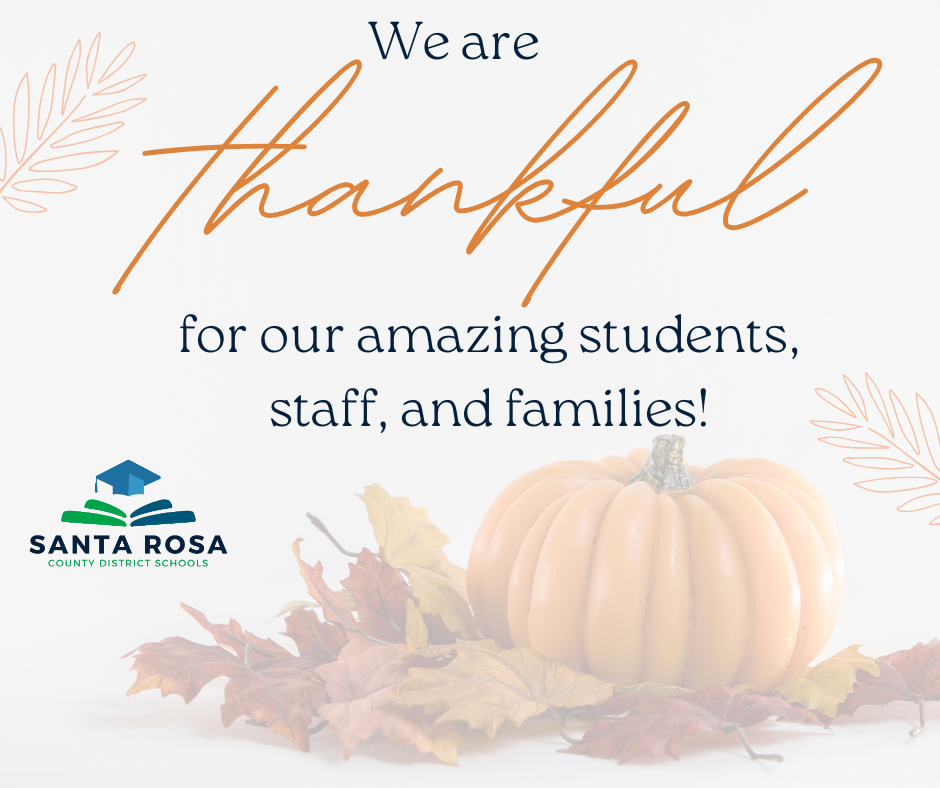 We are thankful for our amazing students, staff, and families!