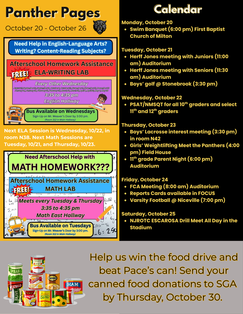 Panther Pages 10/20-10/26