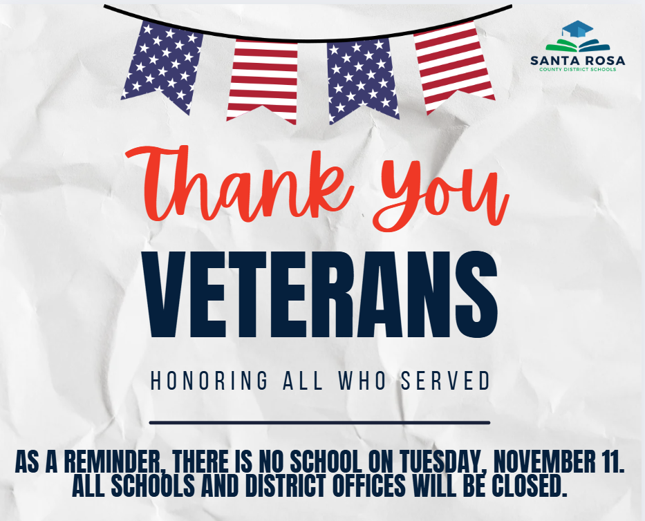 Veterans Day- No School on 11/12