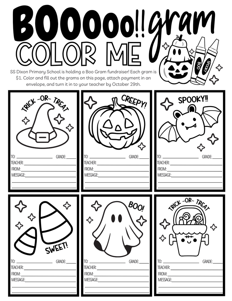 Boo Grams are on sale now through the 29th!