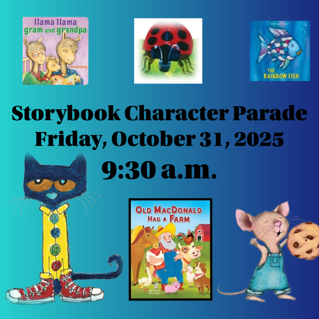 Storybook pictures and text Storybook Character Parade friday, october 31, 2025 at 9:30 a.m.