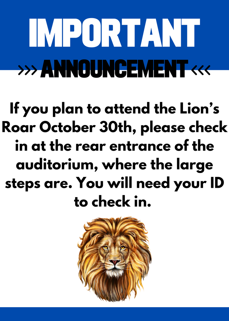 Lion's Roar Announcement