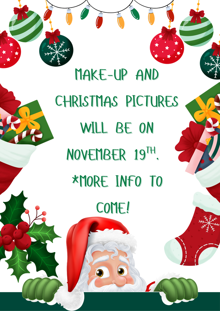 make-up and Christmas Pictures Nov 19th.