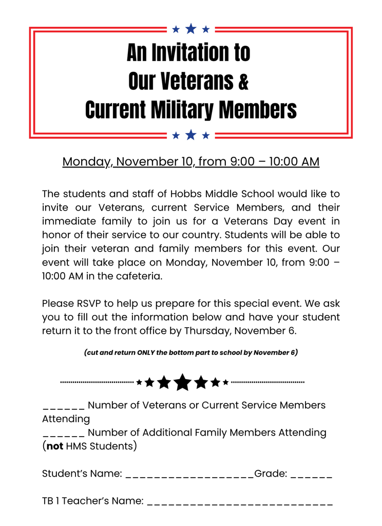 veterans day RSVP