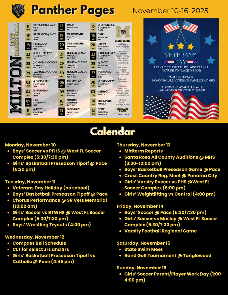 Panther Pages 11/10-11/16