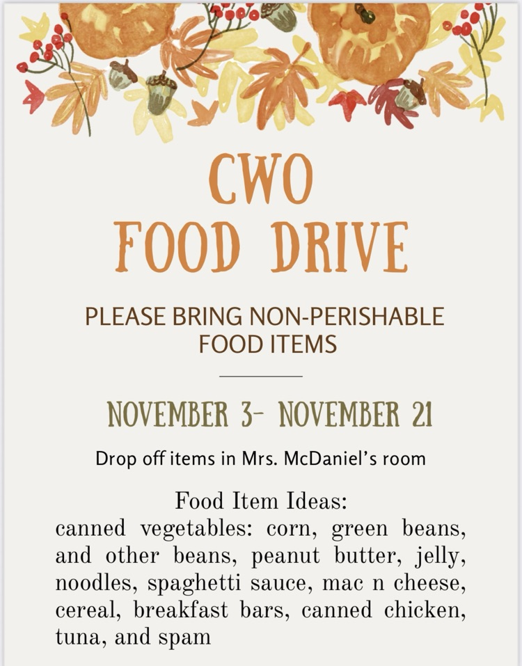 cwo food drive
