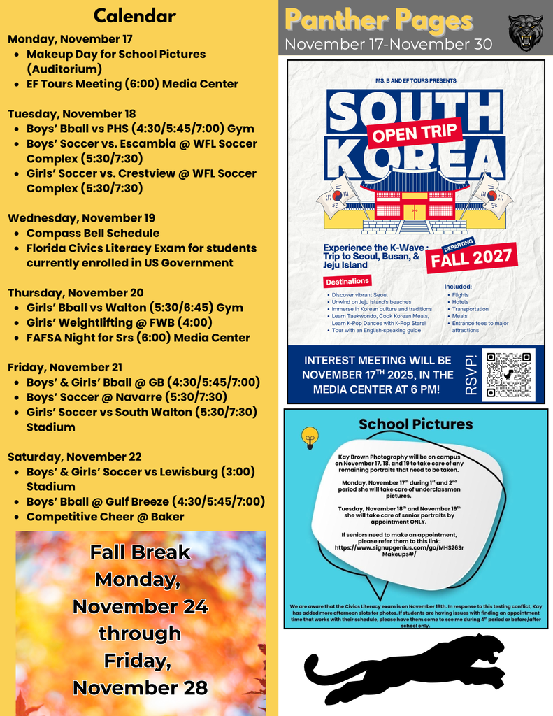 Panther Pages 11/17-11/22