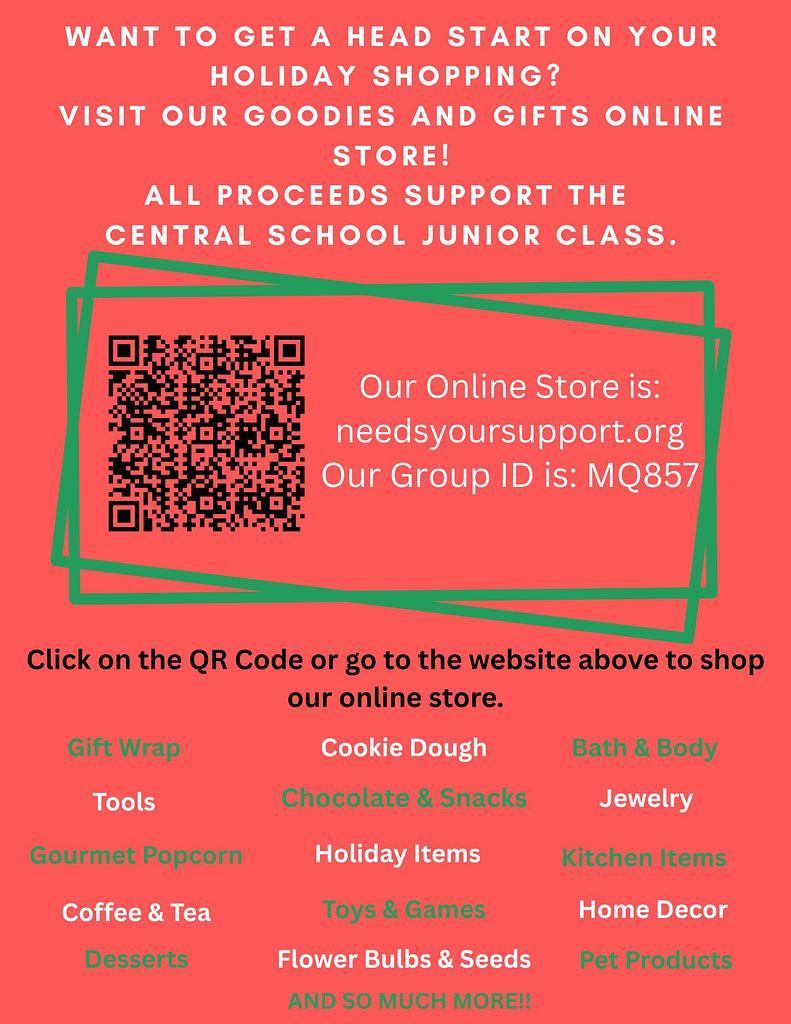 Junior Class Fundraiser Online  Christmas Shopping 