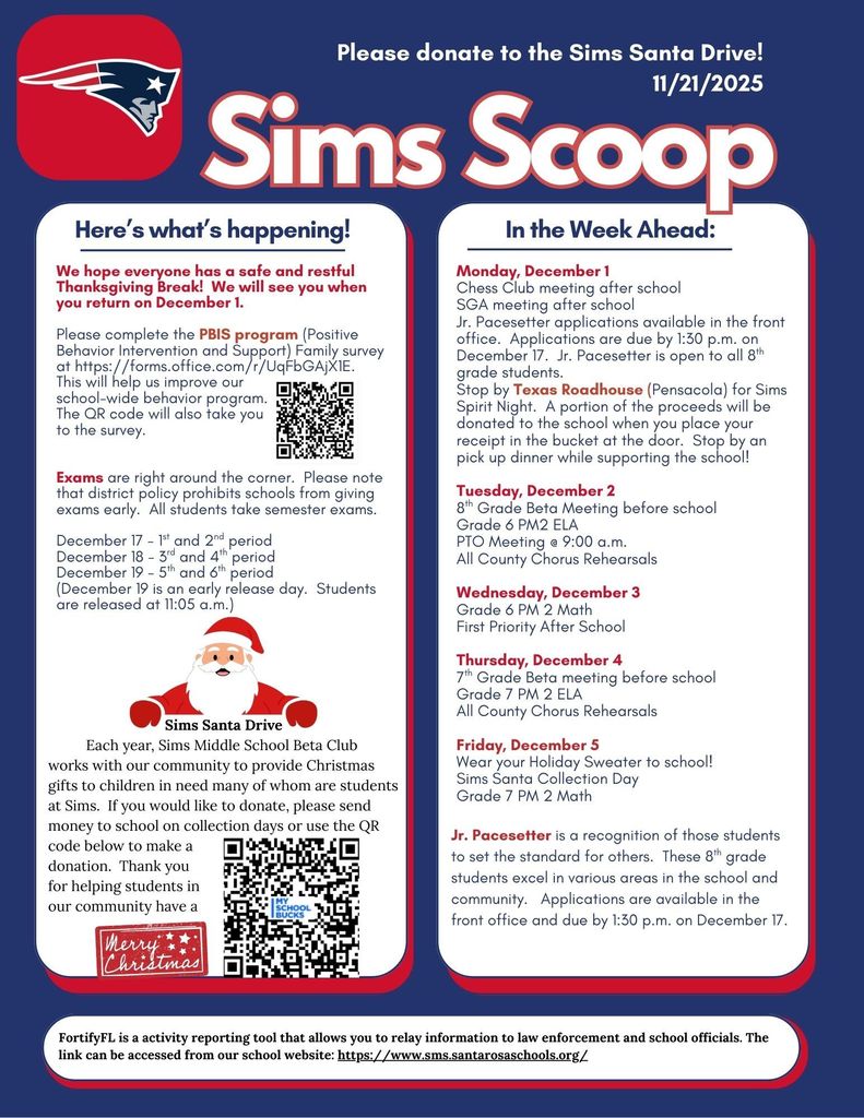 The week of December 1-5