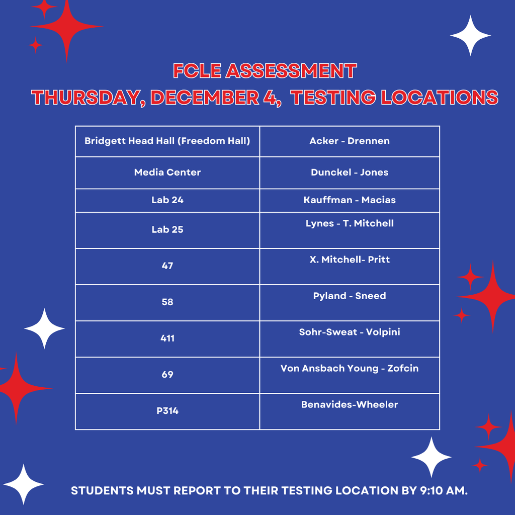 FCLE Testing Locations 