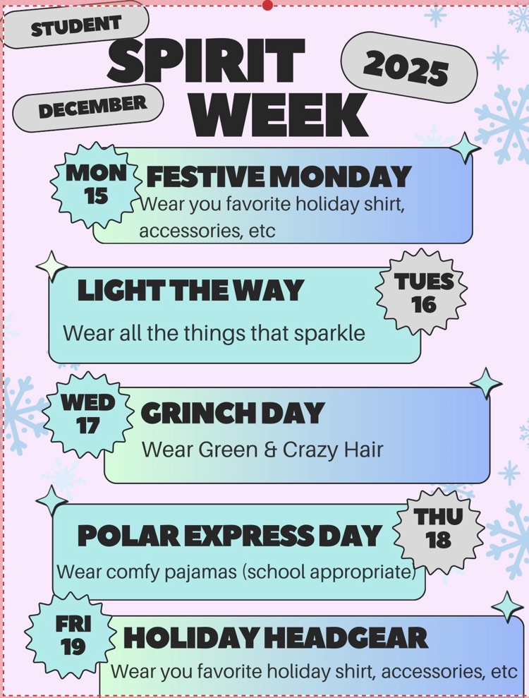 Student Spirit Days! 