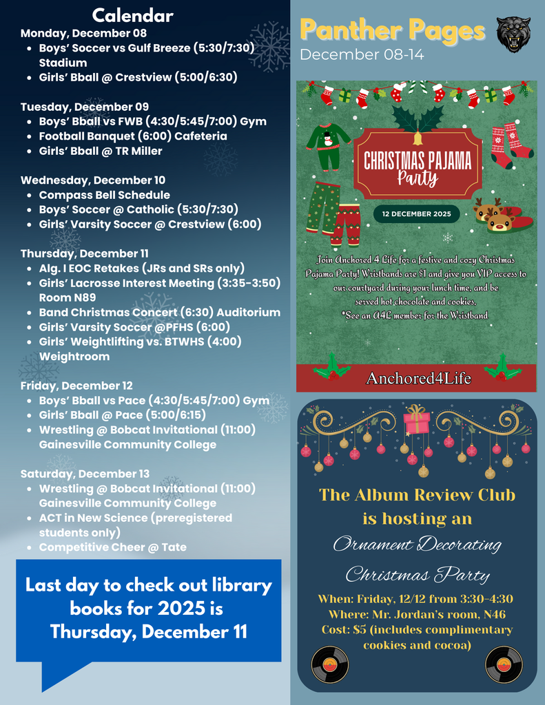 Panther Pages 12/8-12/14