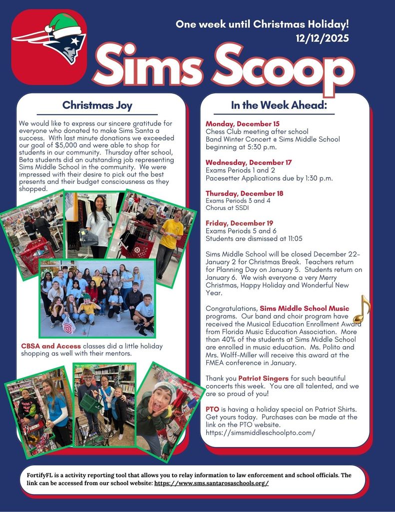 The week of December 15-19