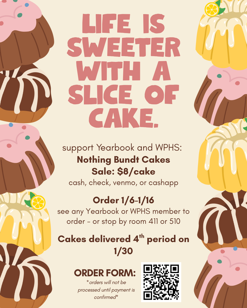 Bundt cake sale  