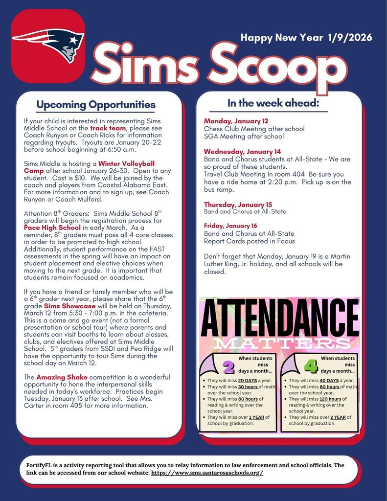 The week of January 12-16