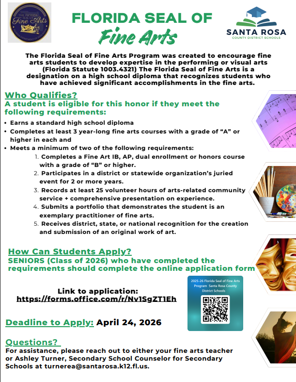 Florida Seal of Fine Arts Scholarship