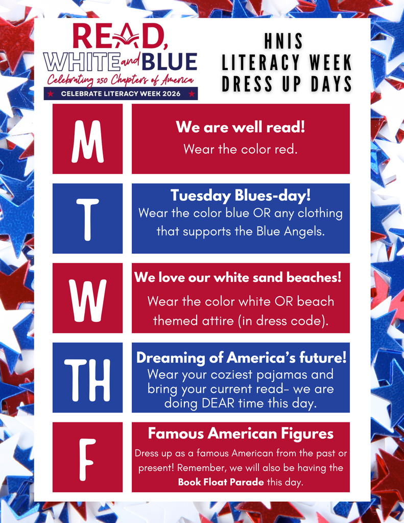 Literacy Week Dress Up Days