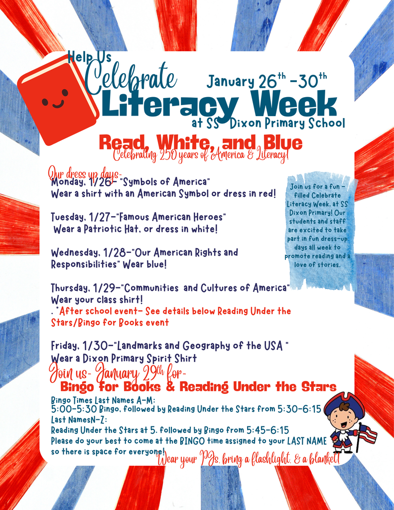 Join us for a fun -filled Celebrate Literacy Week, at SS Dixon Primary! Our students and staff are excited to take part in fun dress-up days all week to promote reading and a love of stories.