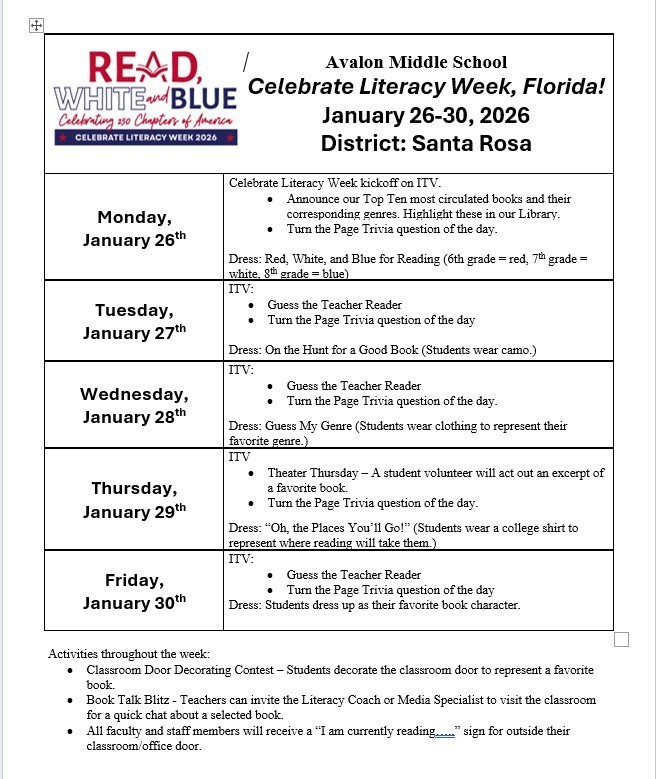 AMS Literacy Week 25/26