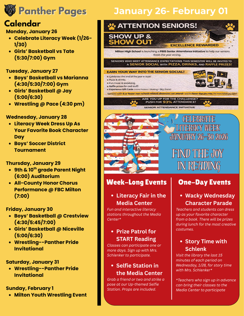 Panther Pages 01/26-02/01