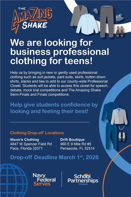 Requesting Professional clothing donations