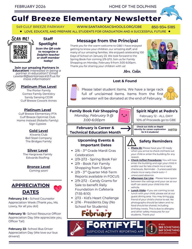 February Newsletter and Calendar