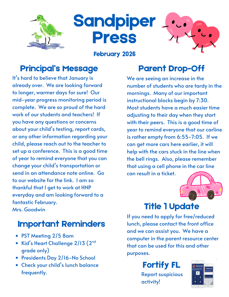 Newsletter Page 1