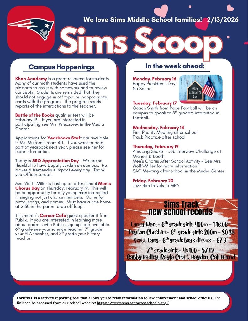 The week of February 16-20