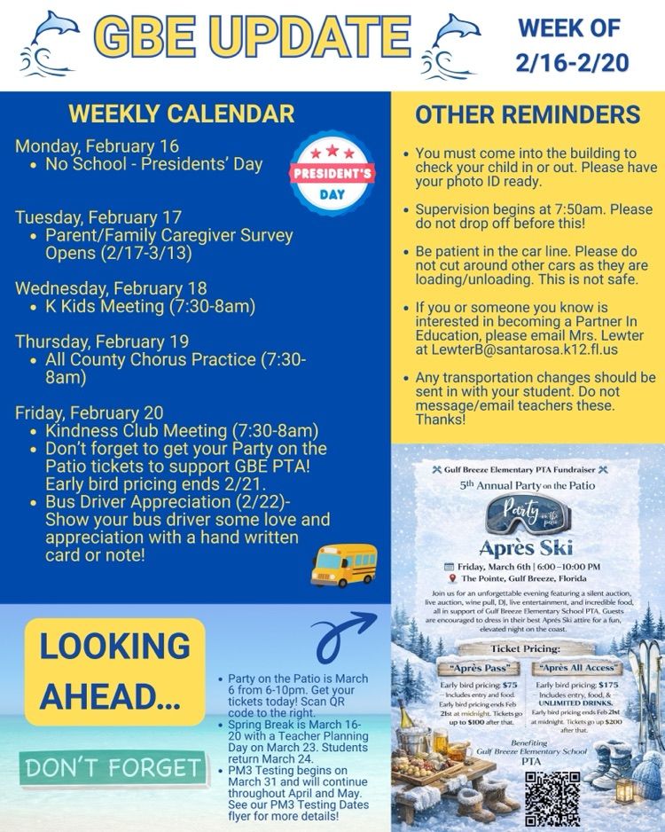 GBE Update 2/16-2/20