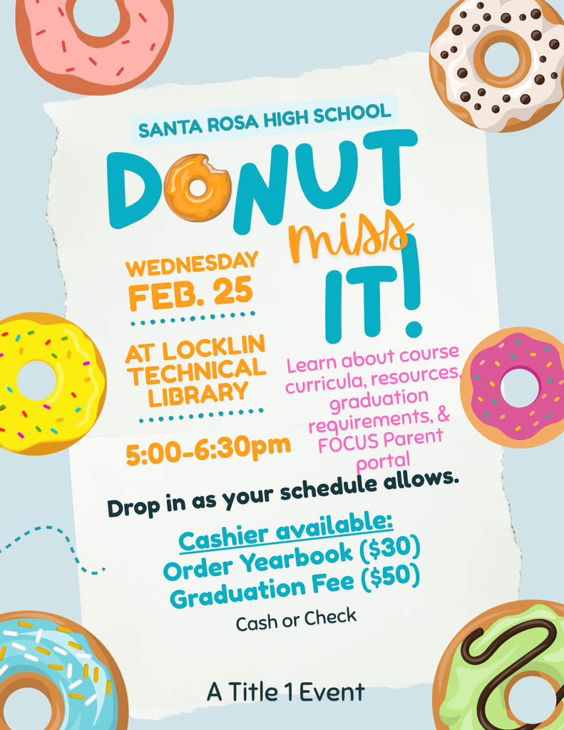 SRHS Spring Title 1 Event 2026 - Donut Miss It! 