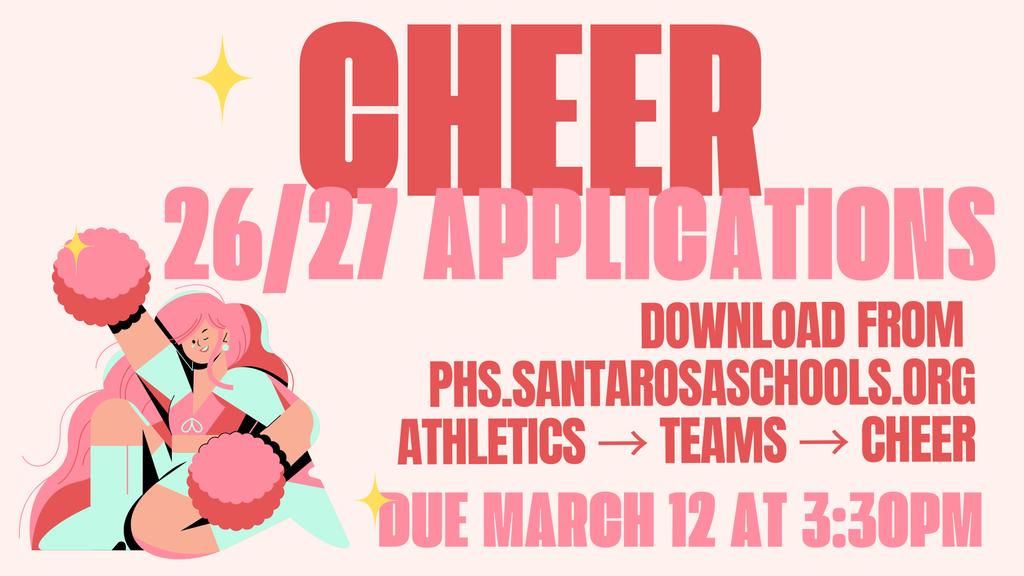 Cheer applications due March 12