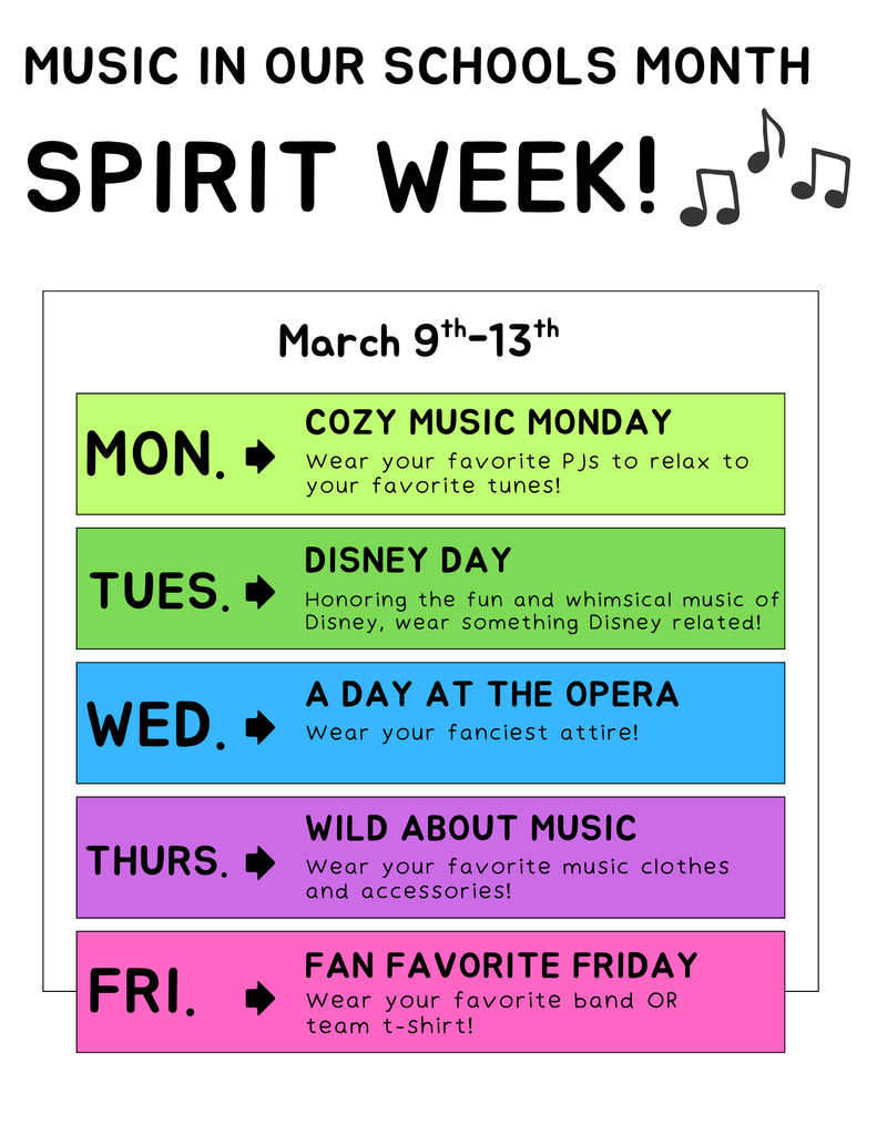 Music Spirit Week