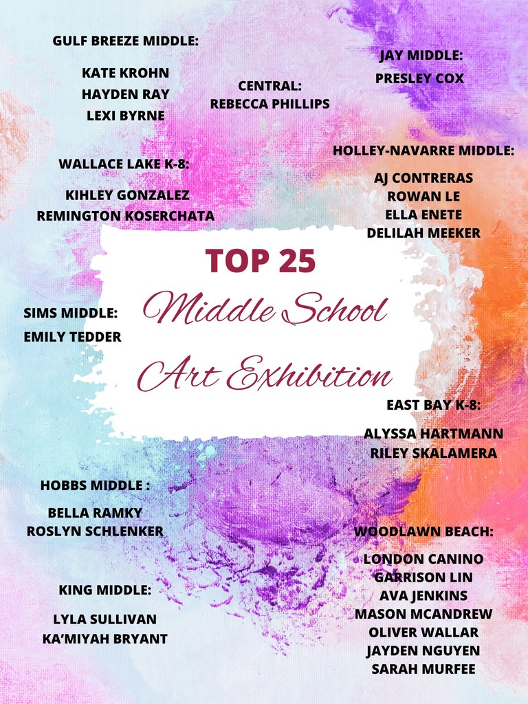 Top 25 Middle School Art Exhibition