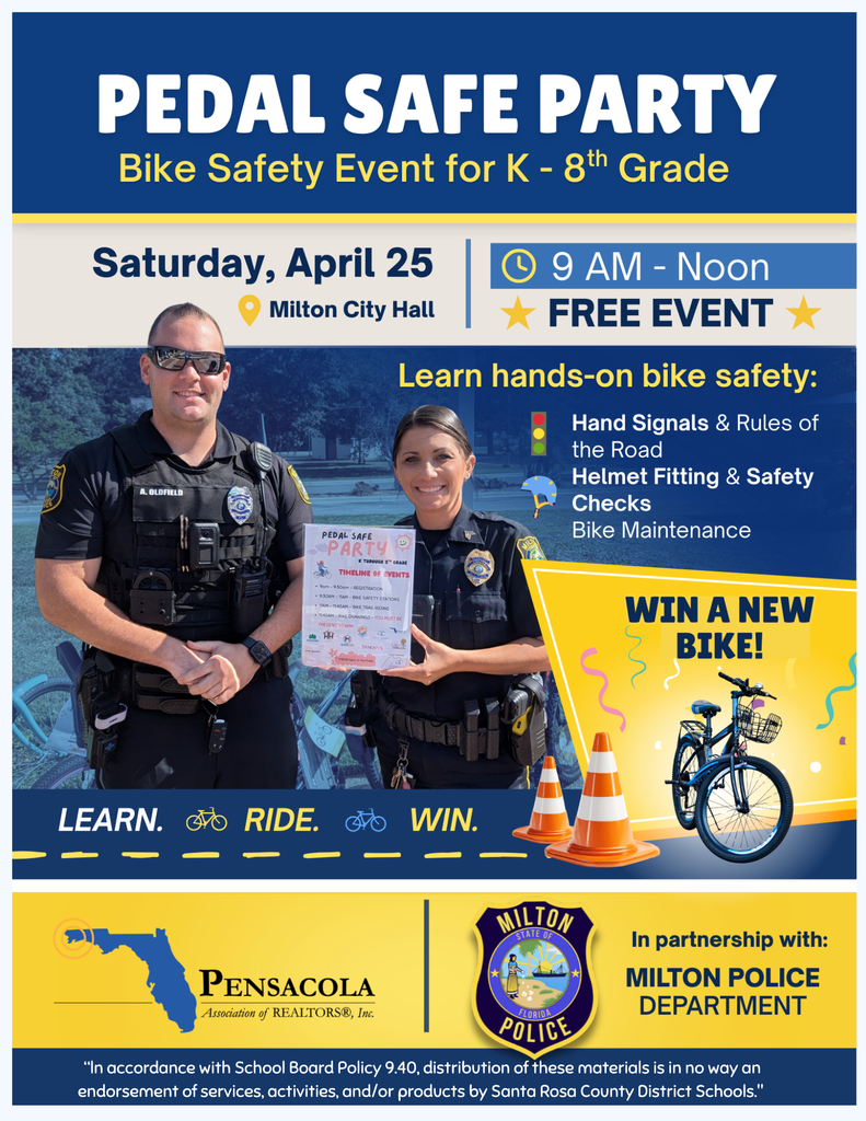 Pedal Safe Party- Bike Safety Flyer