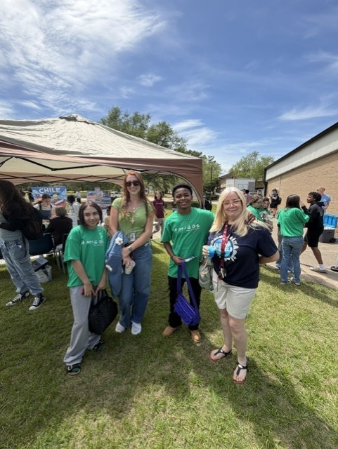 students outside