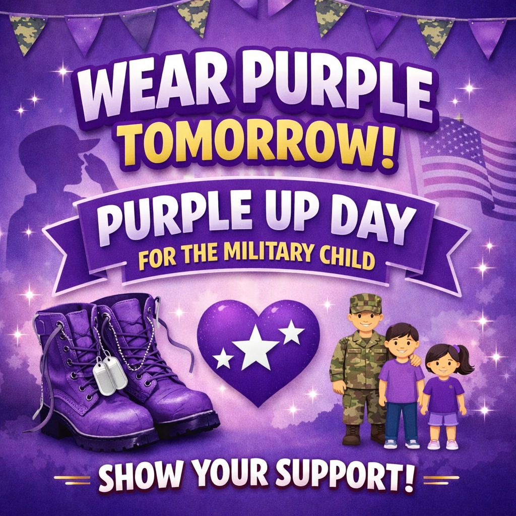 Wear Purple to Show Support of the Military Child