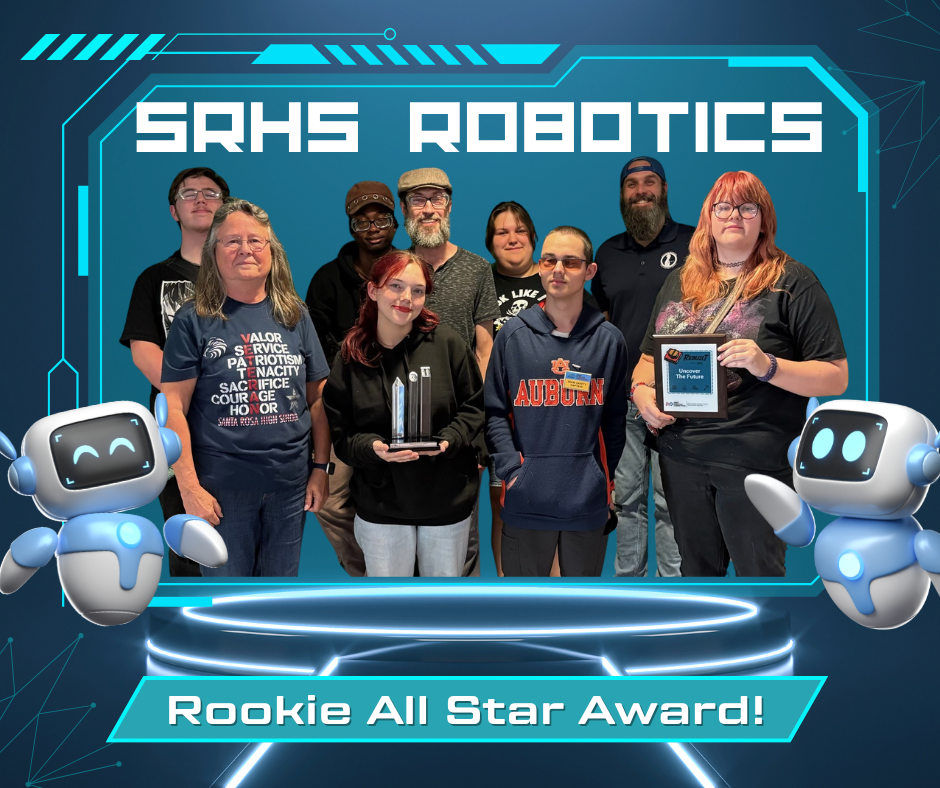 SRHS Robotics Team with the FIRST Rookie All Star Award