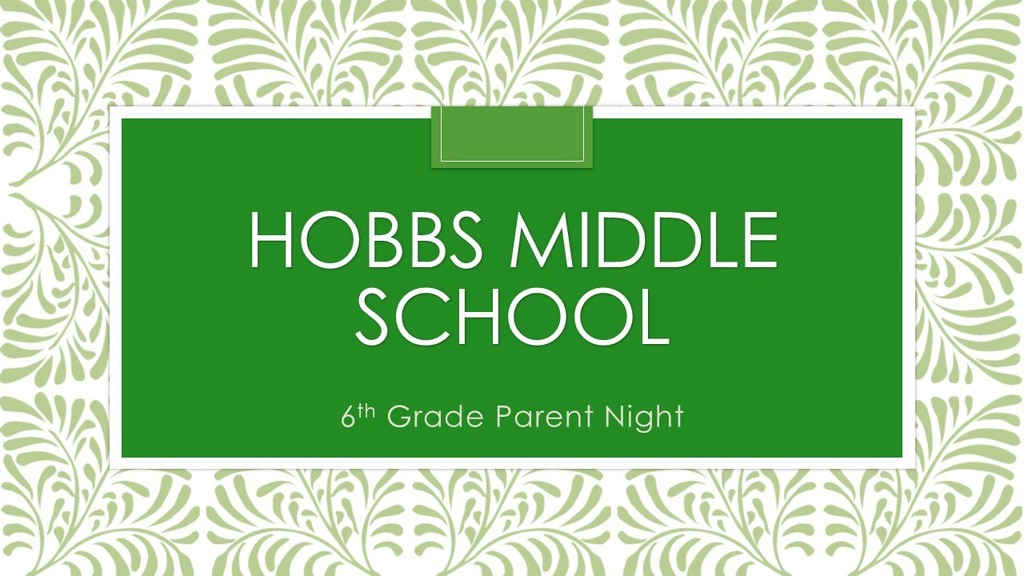6th grade open house