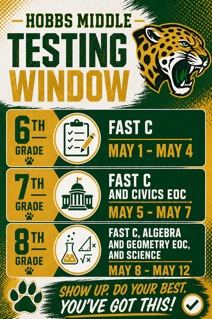 hobbs middle FAST C and EOC testing window