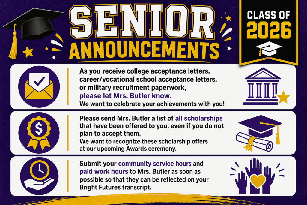 Senior Announcements