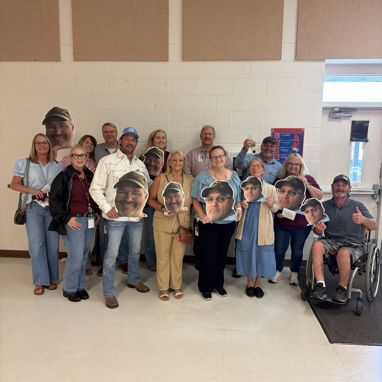 James with family and staff