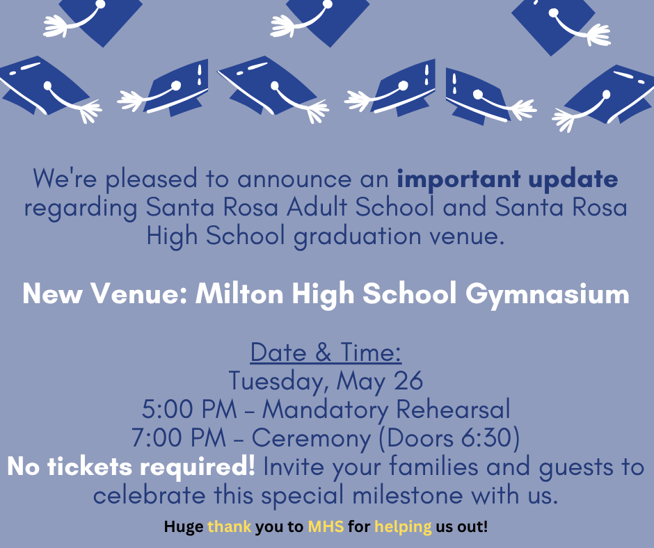 Graduation Venue Update - MHS Gym