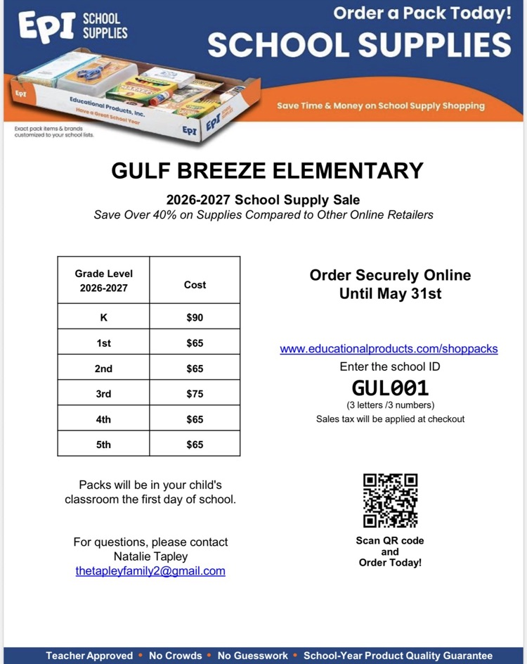 school supply flyer
