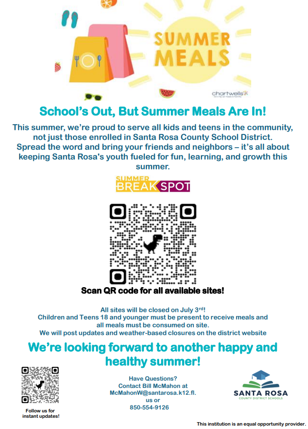 Summer Break Spot Information