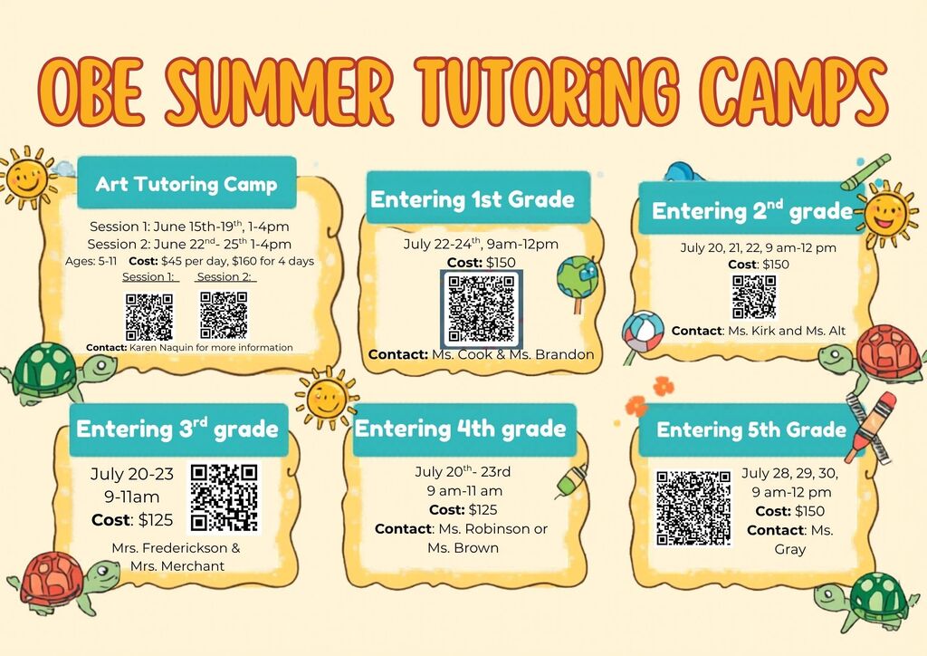 OBE Summer Tutoring Camps